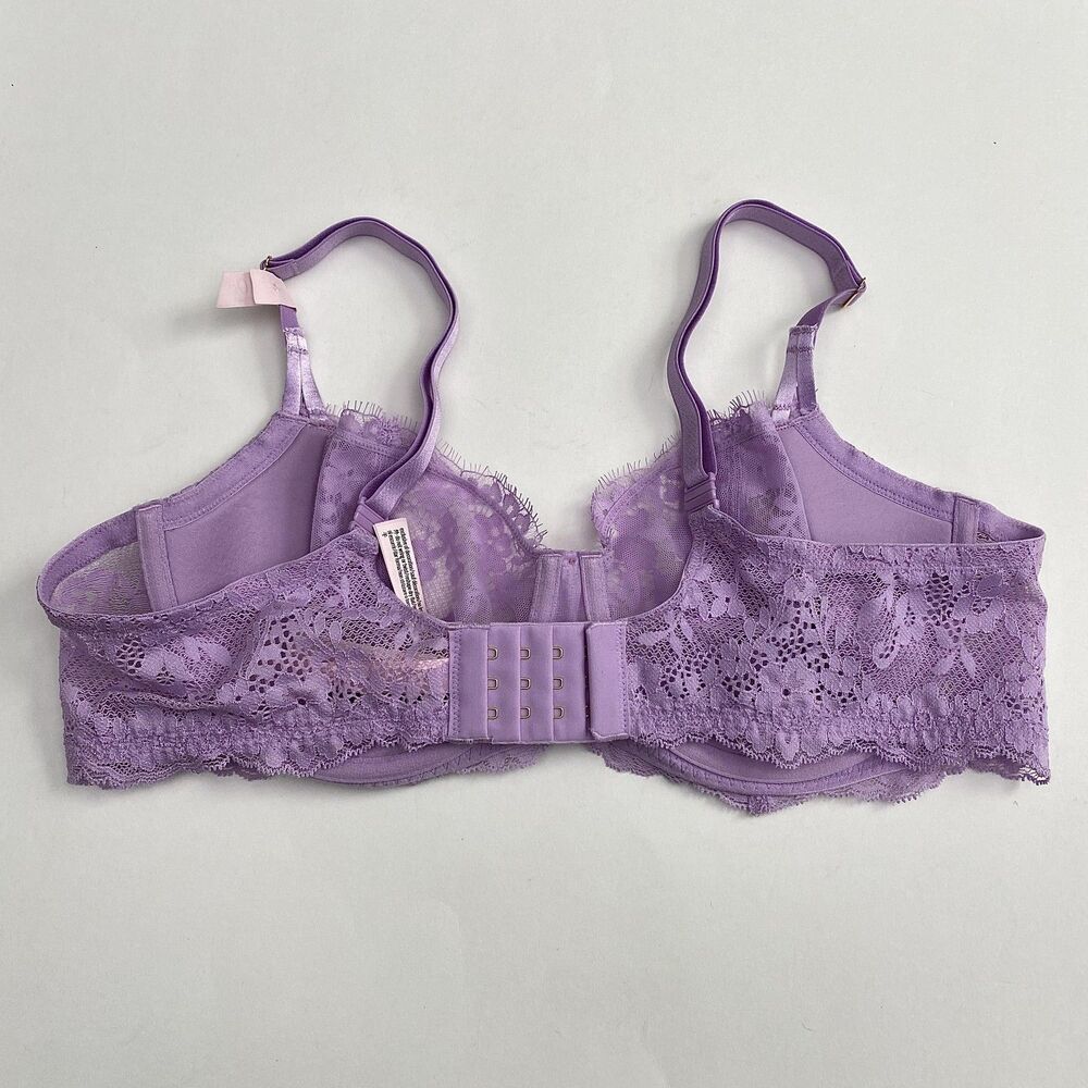 Victorias Secret Dream Angels Bra Womens 40C Purple Lace Unlined Underwire - Picture 2 of 8